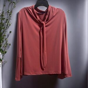 Apt. 9 Pink Tie Front Blouse